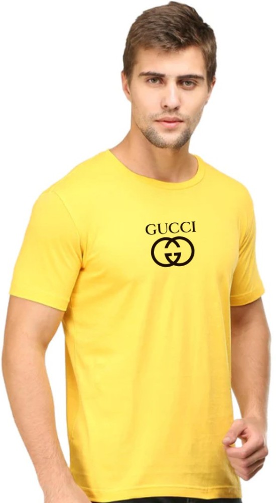 Omission Printed Men Round Neck Yellow T-Shirt - Buy Omission Printed Men  Round Neck Yellow T-Shirt Online At Best Prices In India | Flipkart.Com