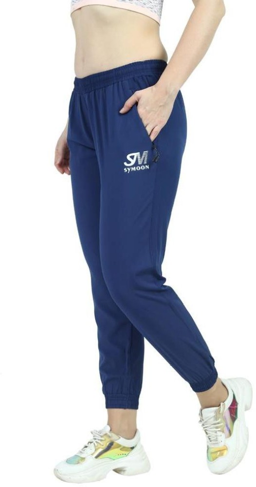 symoon Solid Women Blue Track Pants - Buy symoon Solid Women Blue ...