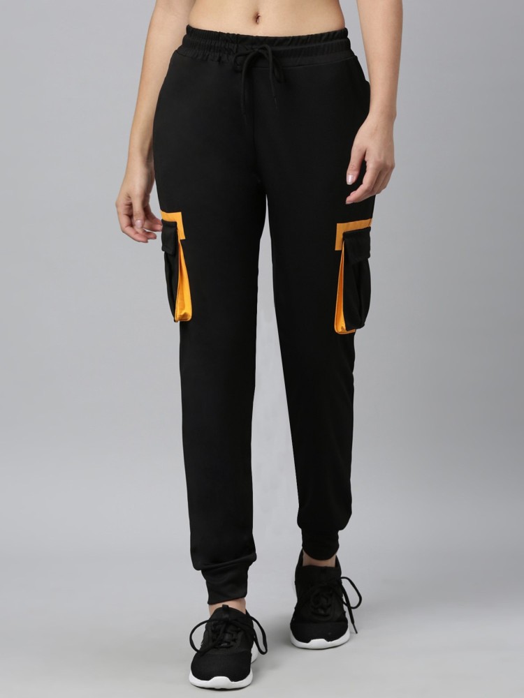 MANIAC Colorblock Women Black Track Pants - Buy MANIAC Colorblock Women  Black Track Pants Online at Best Prices in India