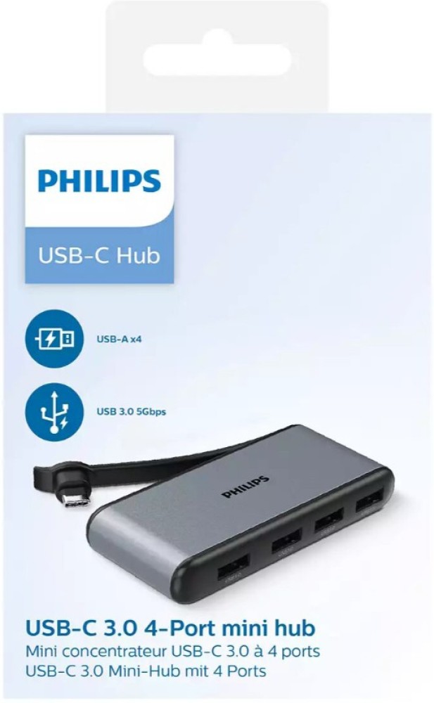 Concentrateur USB C, Concentrateur USB Multiple 4 Ports, USB 3.0