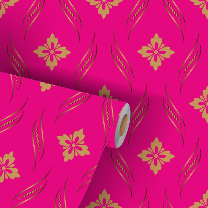 hot pink and gold wallpaper