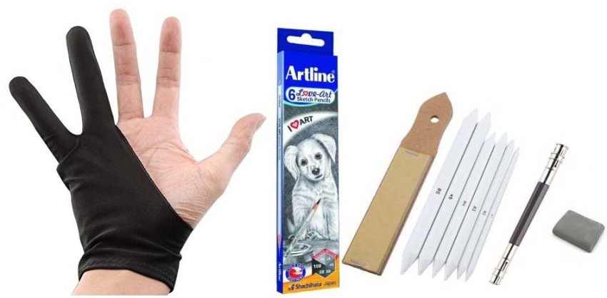 ArtKraft Two-Finger Glove With Complete Drawing Set For Artist