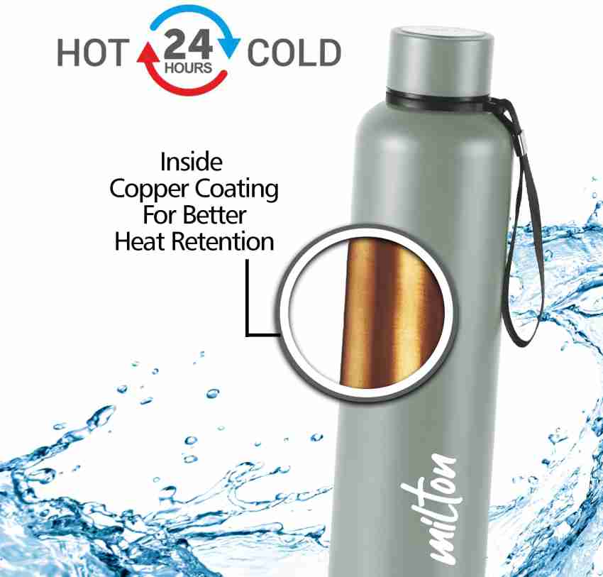 Milton Aura 1000 Thermosteel Bottle, 1.05 Litre, Silver | 24 Hours Hot and  Cold | Easy to Carry | Ru…See more Milton Aura 1000 Thermosteel Bottle