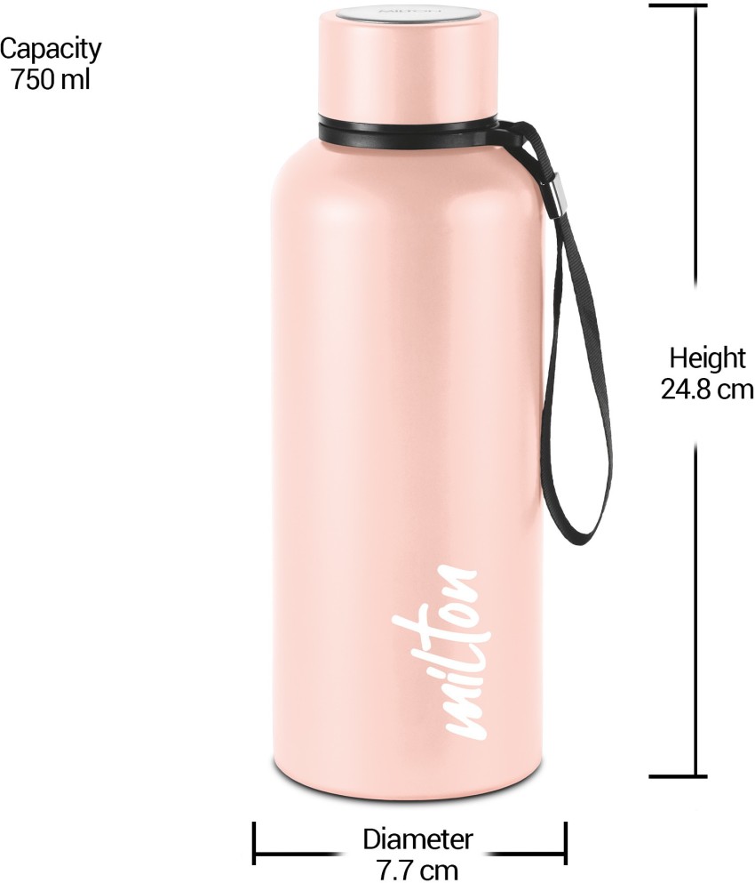 Milton Thermosteel Flip Lid 750, Double Walled Vacuum Insulated Thermos 750 ml | 25 oz | 24 Hours Hot and Cold Water Bottle with Cover, Stainless