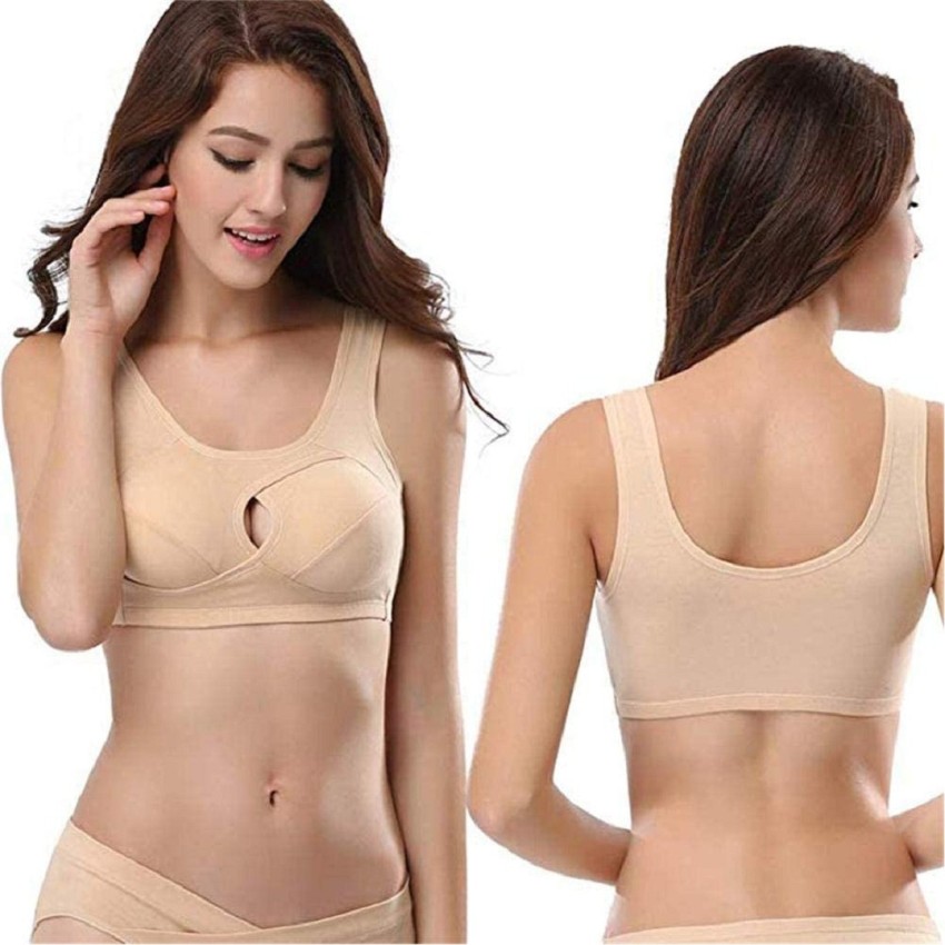Aayomet Sports Bra Size Bra Thin Anti Sagging Breasts Anti Slip Underwear  Bra Bra Without Steel Ring Gather (Pink, 36/80BC)