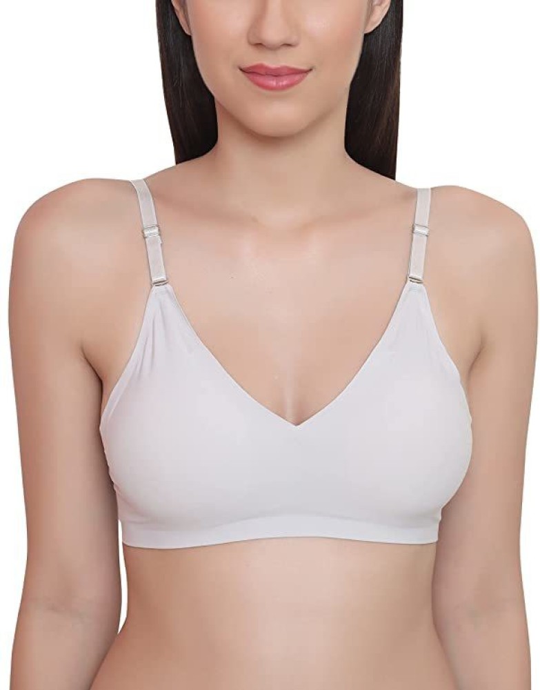 ok interprises Women Nylon Elastane Ice Silk Padded Non Wired Seamless  Removable Pads Back Hook Women Full Coverage Lightly Padded Bra - Buy ok  interprises Women Nylon Elastane Ice Silk Padded Non