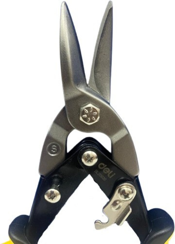 Deli Multifunctional Metal Sheet Cutting Scissor Aviation Snip Straight  Cutter Scissor Industrial Professional Hand Tool