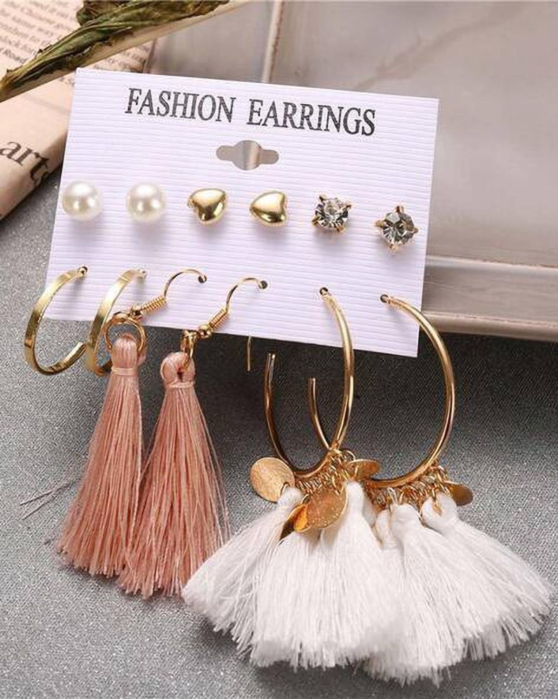 Tassel on sale earrings set