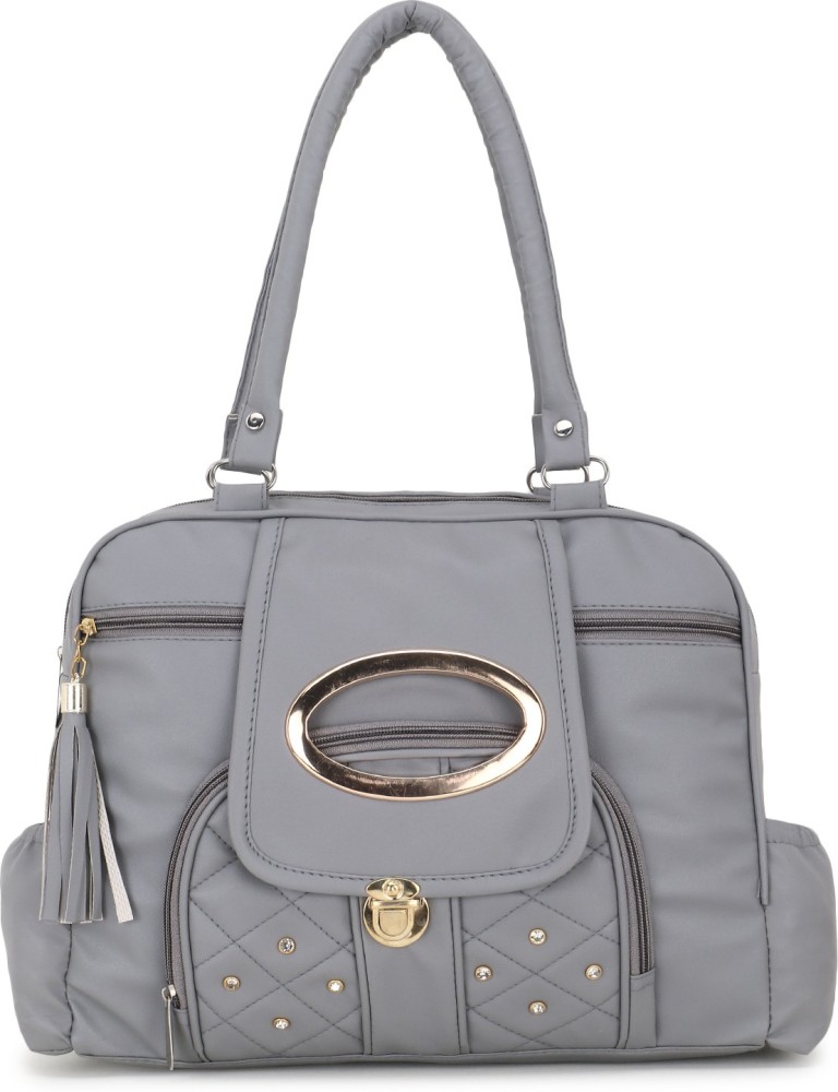 Buy POLINTPLEX Women Grey Handbag Grey Online Best Price in