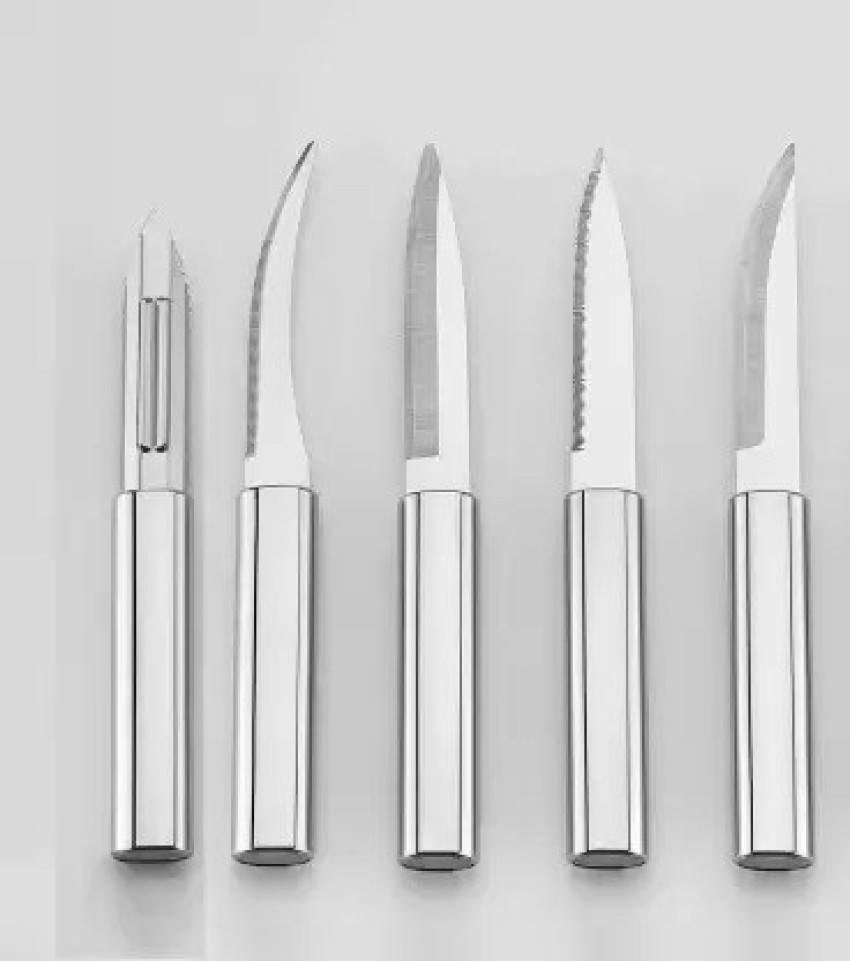 Rada 6 pc Set Utility Steak Knife Non Serated (Silver Handle)