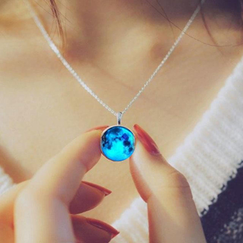 SILVOSWAN Glow In The Dark Moon Necklace Pendant perfect gift for moon lover Alloy Price in India Buy SILVOSWAN Glow In The Dark Moon Necklace Pendant perfect gift for moon lover