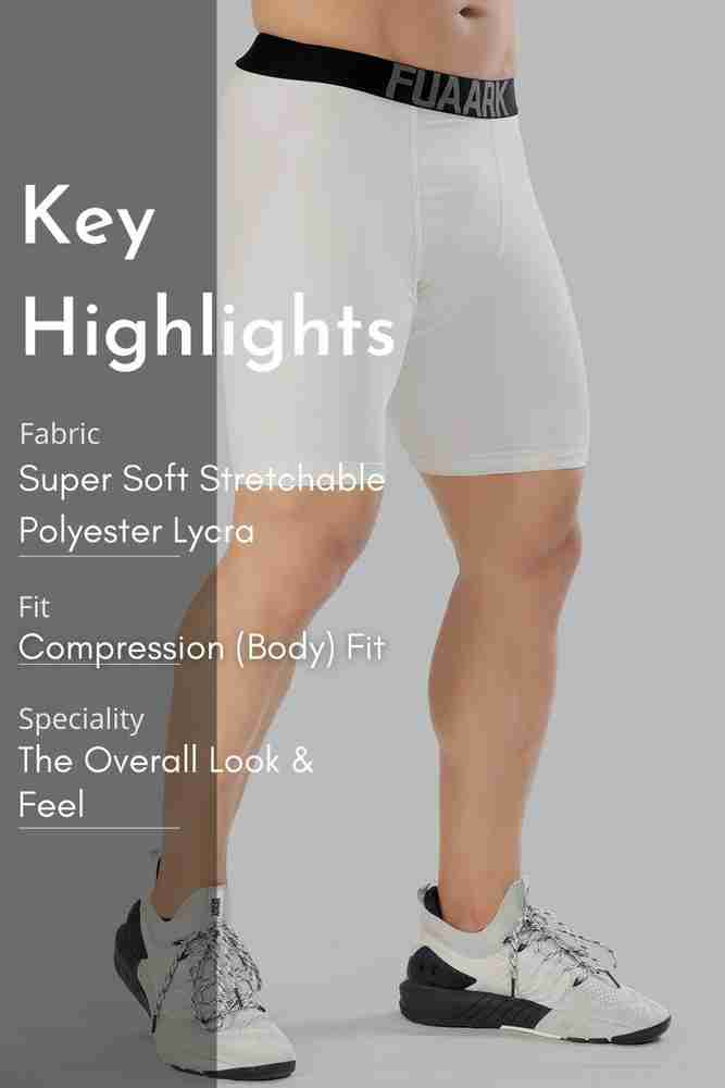 Buy FuaarK Solid Men White Compression Shorts Online at Best Prices in India Flipkart