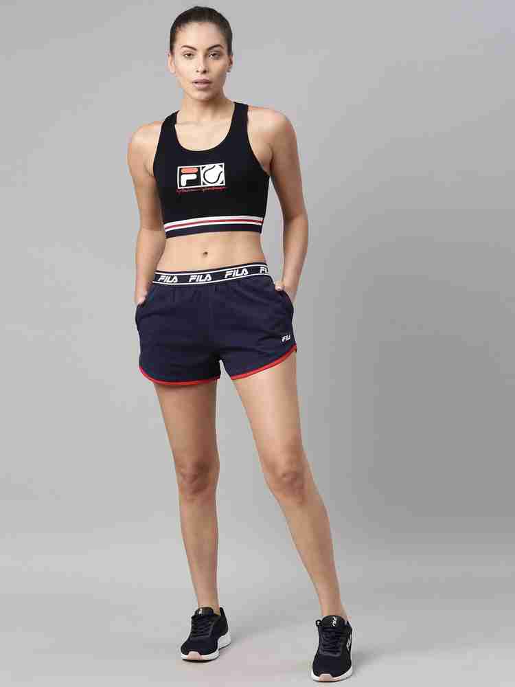 FILA Solid Women Blue Sports Shorts Buy FILA Solid Women Blue