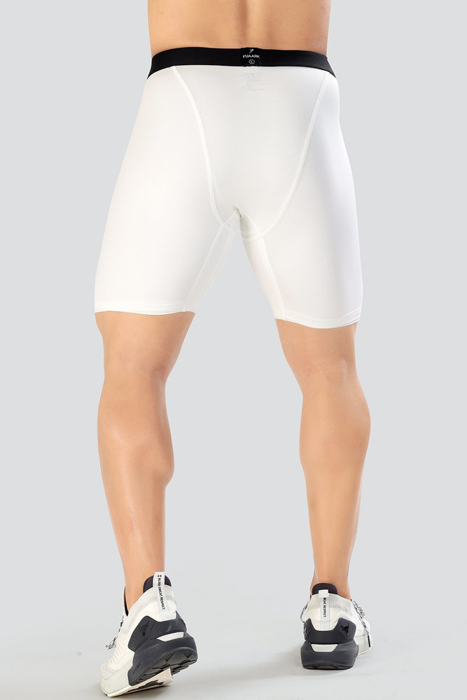 Mens compression clearance shorts white