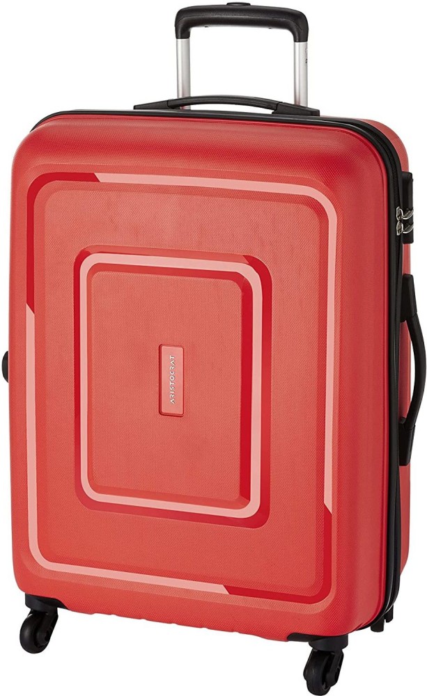 VIP Aristocrat Sera TrolleyNumber Lock with AntiTheft Zip  SizeLarge68cm Checkin Suitcase  24 inch Red  Price in India   Flipkartcom
