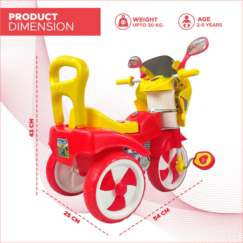 Dash Stylish Kids Tricycle With Light and music under Seat Storage 2 to 5 Years DASH1 Victor DX Red Tricycle Price in India Buy Dash Stylish Kids Tricycle With Light and music under Seat