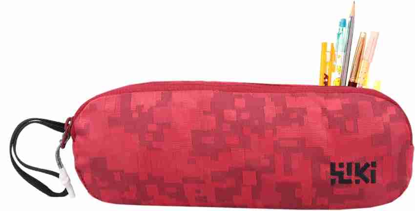 Mushroom Patterned Pencil Pouch - Large Capacity - Polyester - Red - Yellow  from Apollo Box