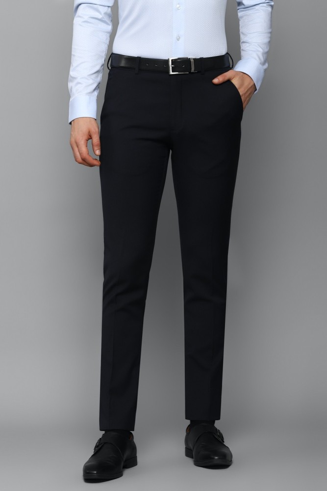 Buy Louis Philippe Louis Philippe Men Self-Design Mid-Rise Formal Trousers  at Redfynd
