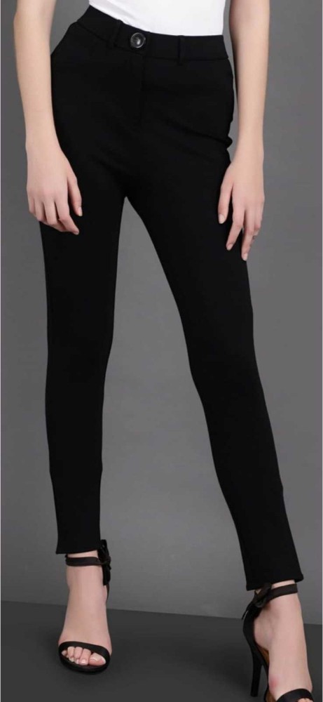 Niyo Girls Slim Fit Women Black Trousers - Buy Niyo Girls Slim Fit Women Black  Trousers Online at Best Prices in India