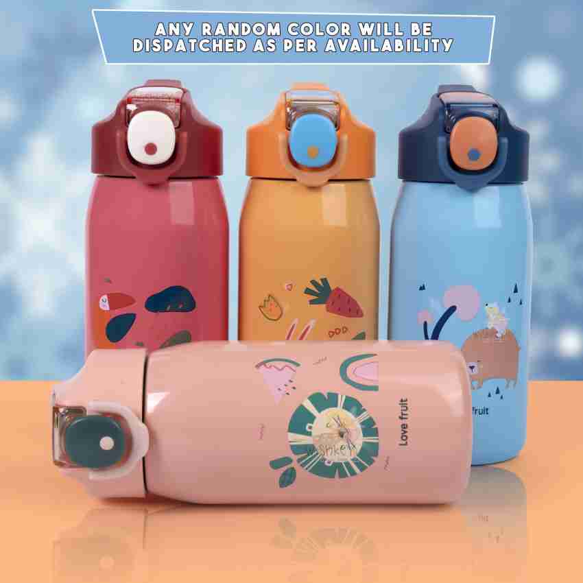 New Cute Cartoon Duck Thermos Water Bottle With Straw Strap Kids