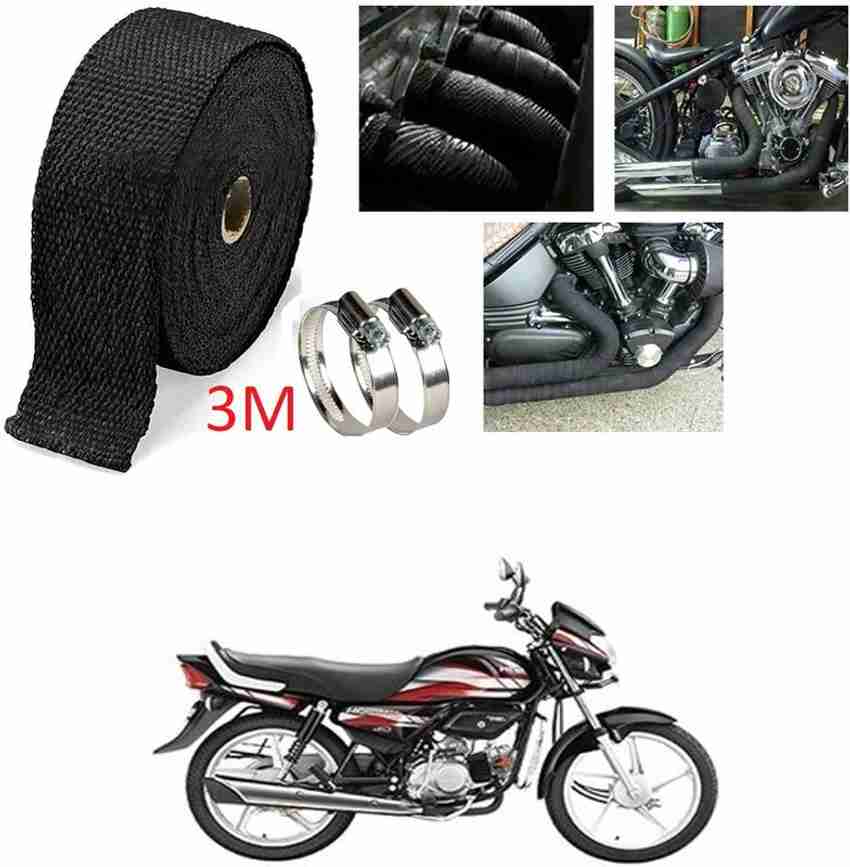 Atoray Bike Exhaust Wrap Heat Shield 2 Clamp 3 Meter For Hero HF