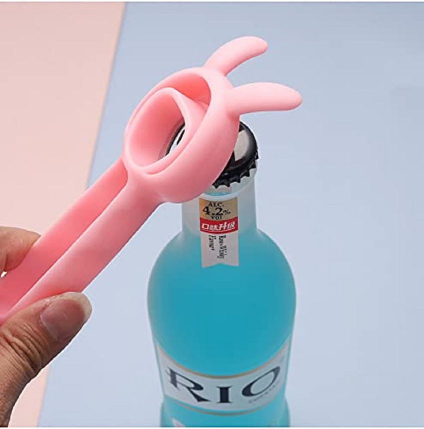 1pc Cute Bear Shaped Corkscrew, Blue PP Can Opener For Household