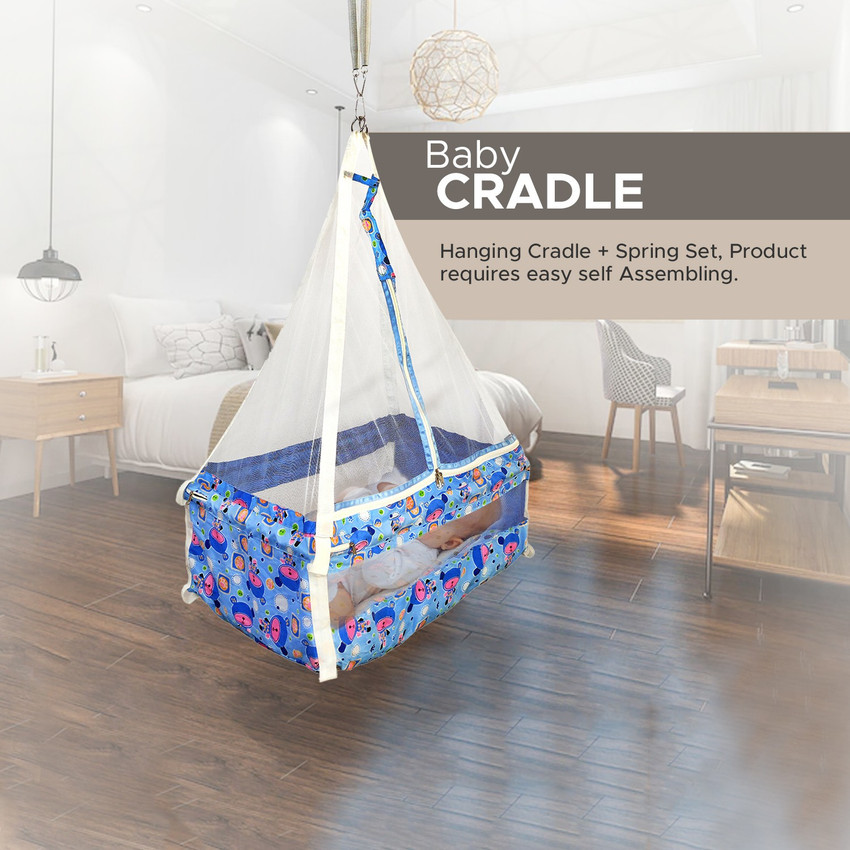 Baby hanging cradle with mosquito net new arrivals