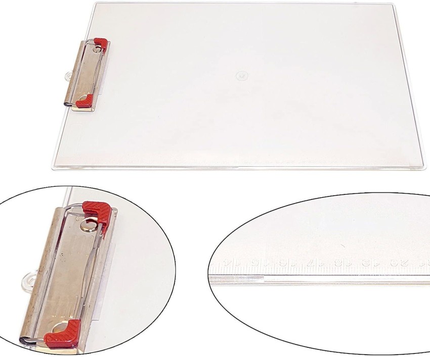 FRKB A4 Transparent Unbreakable Plastic Clipboard Exam Pad - Exam Pad 