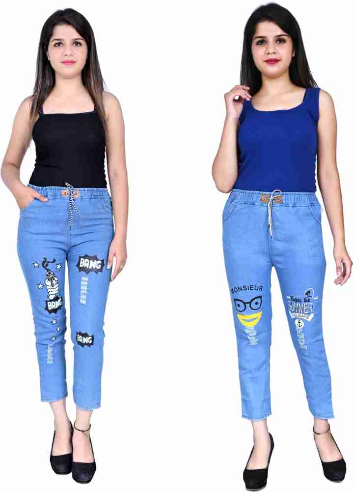 GLAMHOOD Jogger Fit Girls Blue Jeans - Buy GLAMHOOD Jogger Fit