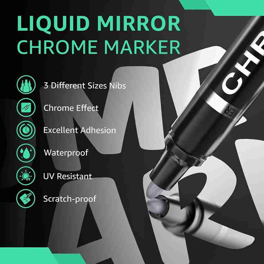 FRKB 2mm Silver Mirror Finish Chrome Marker