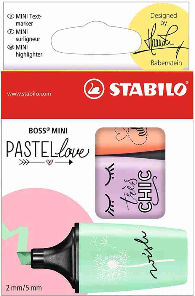 5 surligneurs STABILO BOSS ORIGINAL Pastel - STABILO BOSS ORIGINAL Pastel 