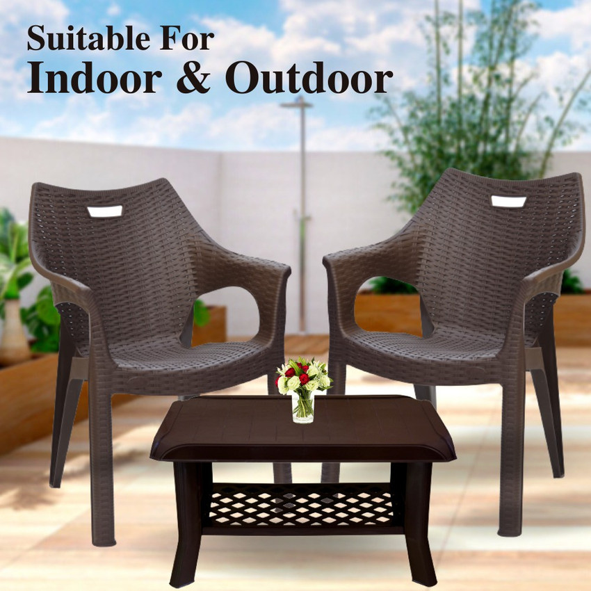 Plastic chair discount with table price