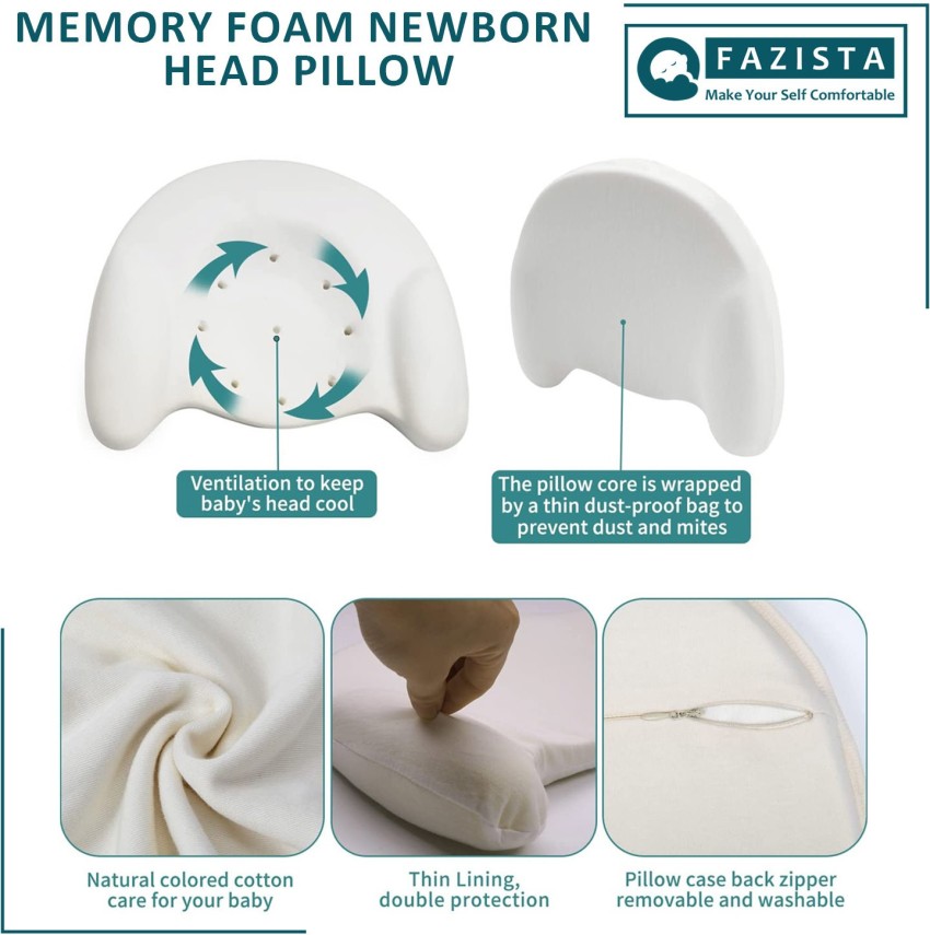 2 Pack Cotton Pillow Flat Head Prevention Baby Infant Newborn