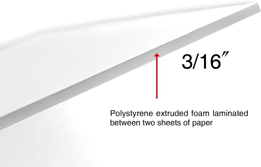 6pcs White Sheets Foam Board for Building Model 200 X 5mm