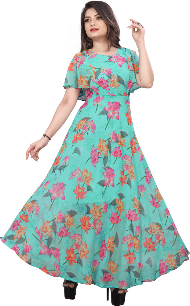 darshak creation Women Gown Multicolor Dress Buy darshak