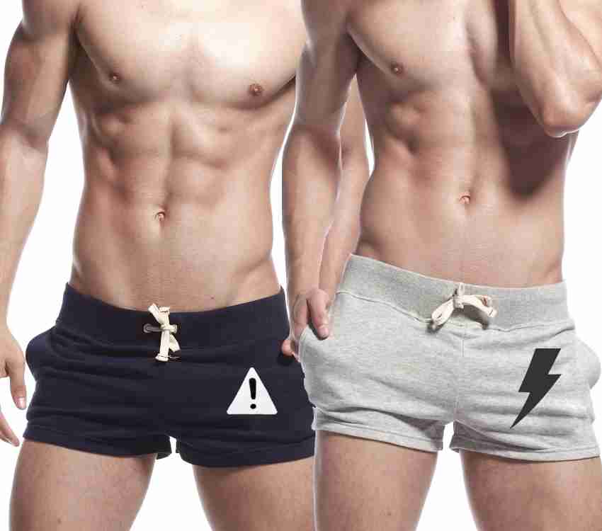 Hot men shop in gym shorts