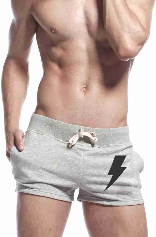 HOTFITS Solid Men Grey Gym Shorts