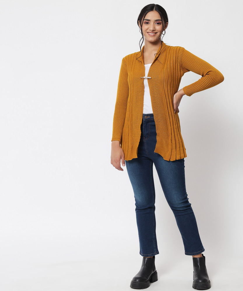 Mustard yellow long shrug new arrivals
