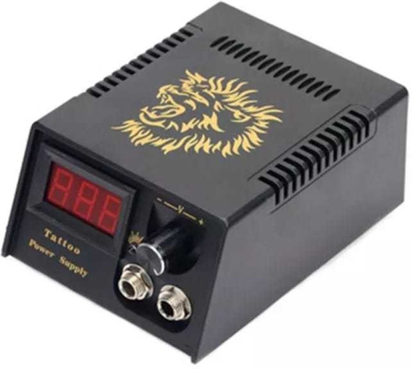 Maxbell Aluminum Alloy Digital LCD Tattoo Machine Power Supply w Clip Cord  Golden