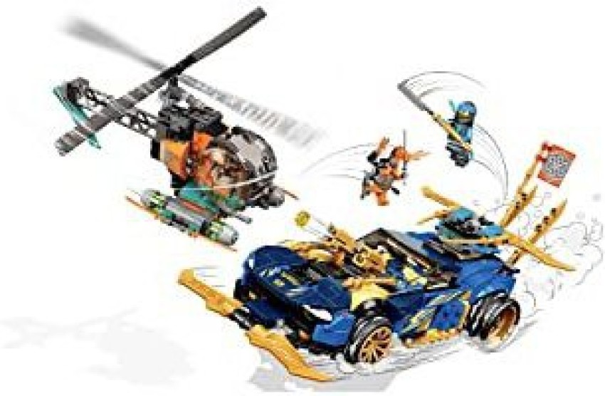 LEGO NINJAGO Jay and Nya's Race Car EVO Set 71776 with Toy Helicopter and  Boa Snake Figure for Kids Ages 7+, Collectible Mission Banner Sets 