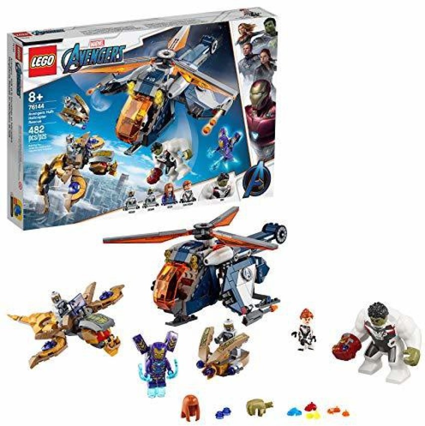 LEGO Marvel Avengers Hulk Helicopter Rescue 76144 Building Kit (482 Pieces)