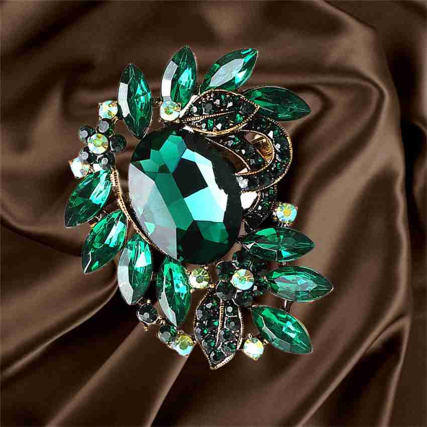 Emerald on sale green brooch