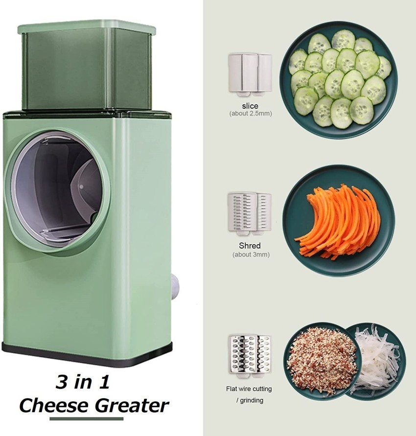 XXSSIER Rotary Cheese Grater Grinder with Handle, Heavy Duty