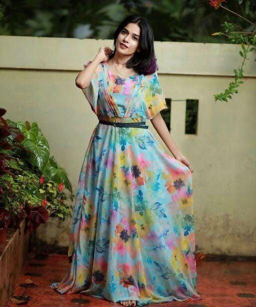 Flipkart long gown new arrivals with price