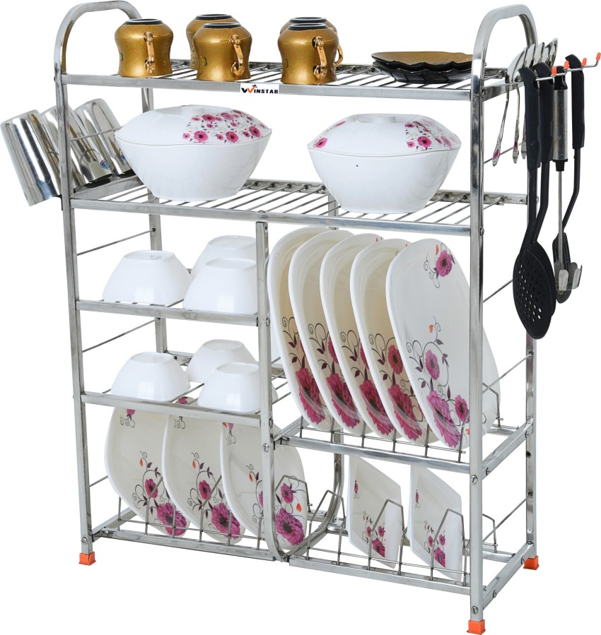 Silver DIGNITY stainless steel wall mounted dish rack