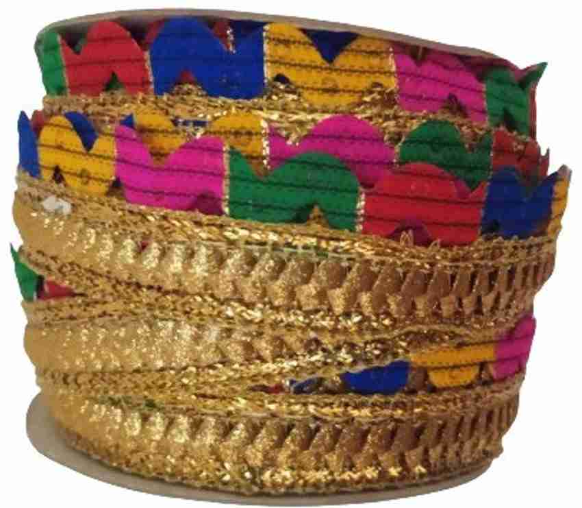 Kanha Combo of 2 laces for suit saree Lahnga Kurta Chunni etc 18 M each Lace Reel Price in India Buy Kanha Combo of 2 laces for