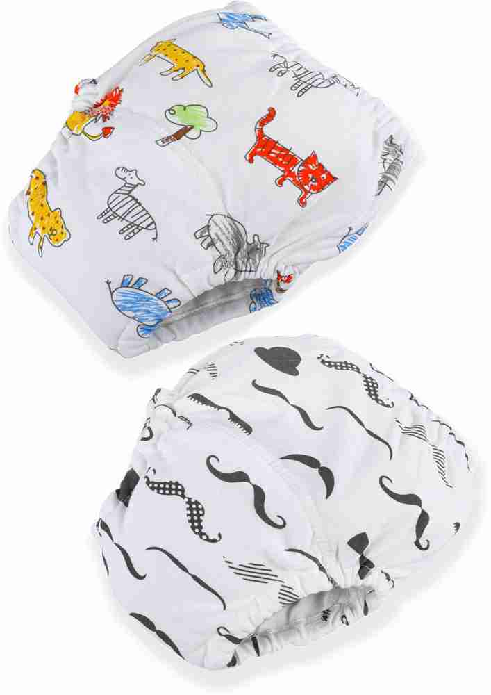 Baby Moo Dinosaur Reusable Cloth Training Diaper Panty - Multicolour