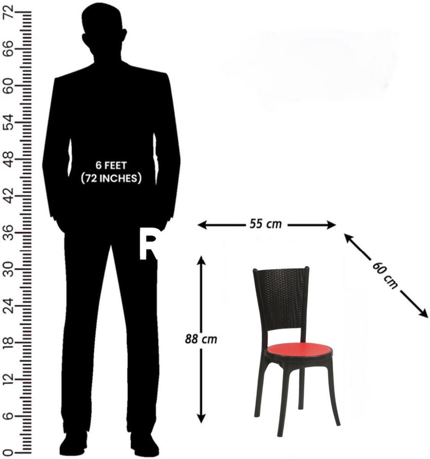 Supreme IRIS CHAIR BLACK RED SET OF 1 Plastic Outdoor Chair
