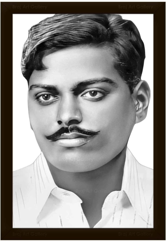How to draw chandra shekhar azad face drawing step by step - YouTube