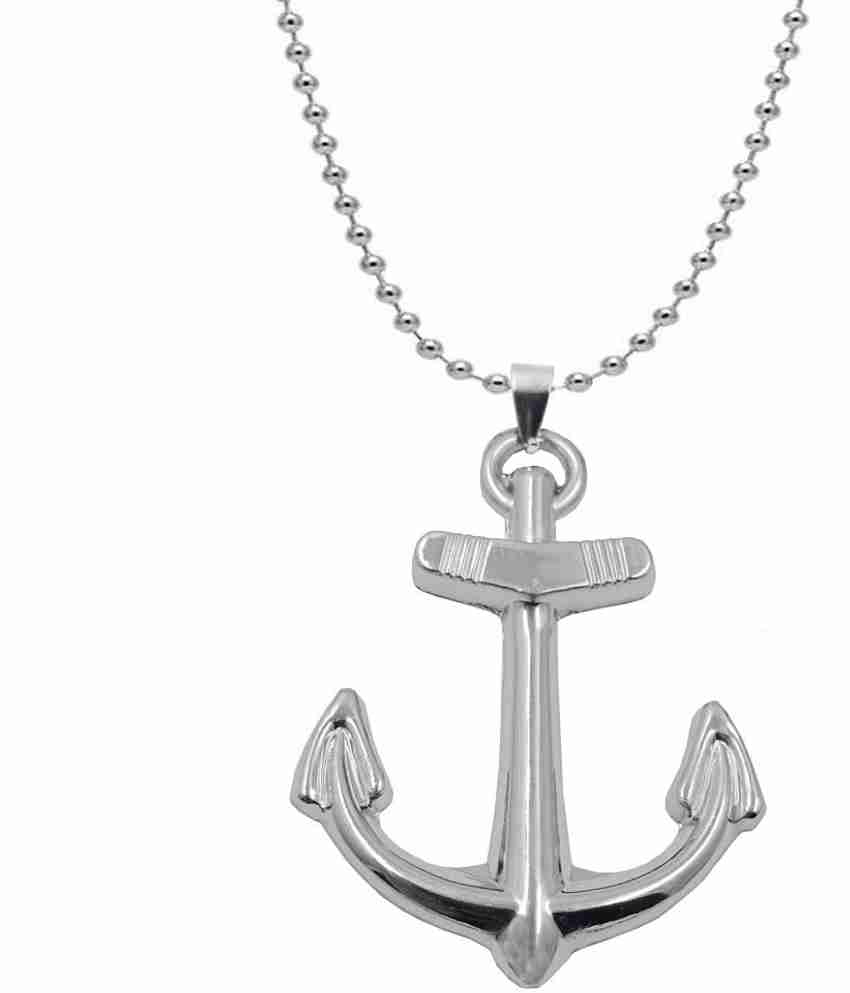Anchor locket silver top